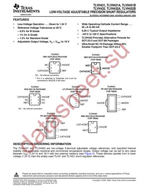 TLVH432IDBZT datasheet  